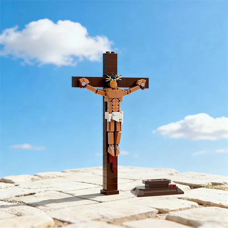 

Christianity Jesus Cross Building Blocks Model Bible Jesus Was Crucified Decorate Bricks Assembly Toys Kids Birthday Gifts