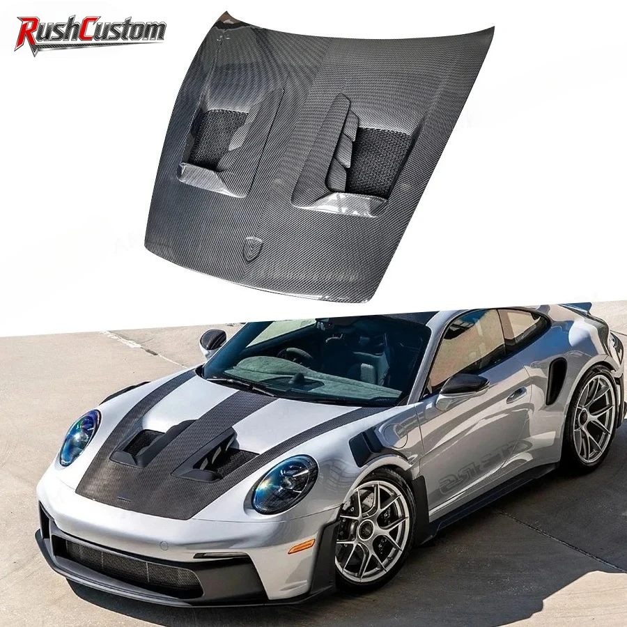 

For Porsche 911 992 GT3 style Carbon fiber Hood engine cover carbon fiber cover engine cover Replace the installation body kit