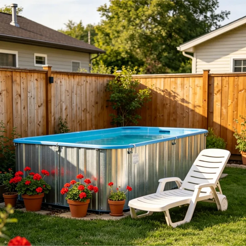 Customized Modular Container Pool Steel Frame Connection Structure Outdoor Above Ground Pool Suitable Vacation Homes