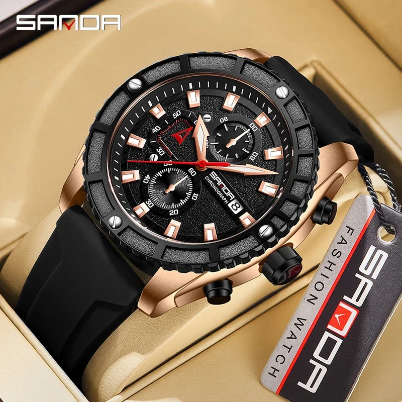 

SANDA Brand 5315 Top Fashion Business Men's Leisure Waterproof Quartz Watch Date Stop Watch Sports Men's Watch