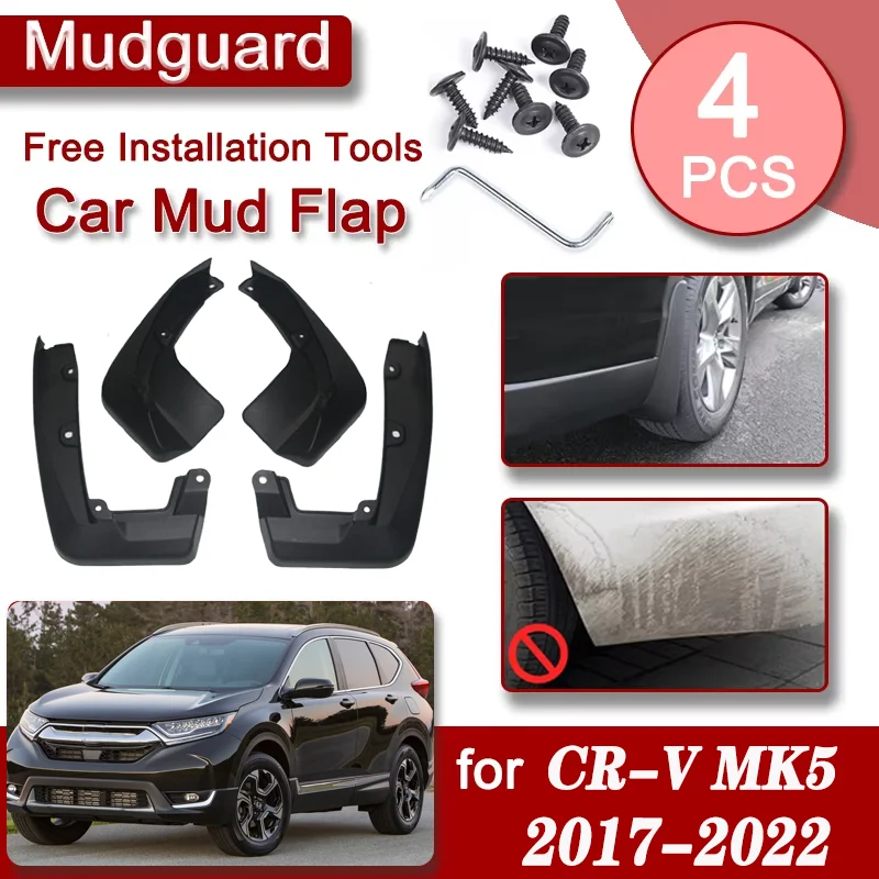 

Car Front Rear Mudguard For Honda CR-V RW RT RY MK5 2017-2022 CRV Accessorie Luxury Fender Mudguard Anti-splash Mud Flaps Guards