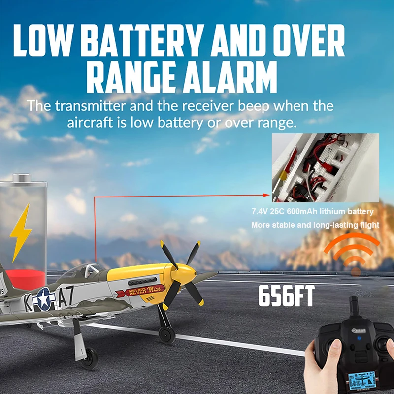 

Радиоуправляемый самолет 5CH 3D/6G Радиоуправляемый самолет с неподвижным крылом 2,4 ГГц P51D Mustang RTF для взрослых, начинающих, легко летать, съемный бесщеточный истребитель