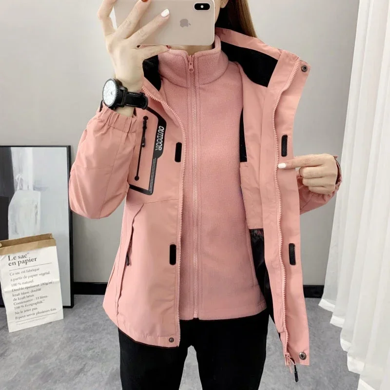 Tuta da sci invernale per donna Giacca da sci in pile impermeabile Pantaloni Tute da snowboard da neve da donna Sport femminili Set da sci caldo e traspirante