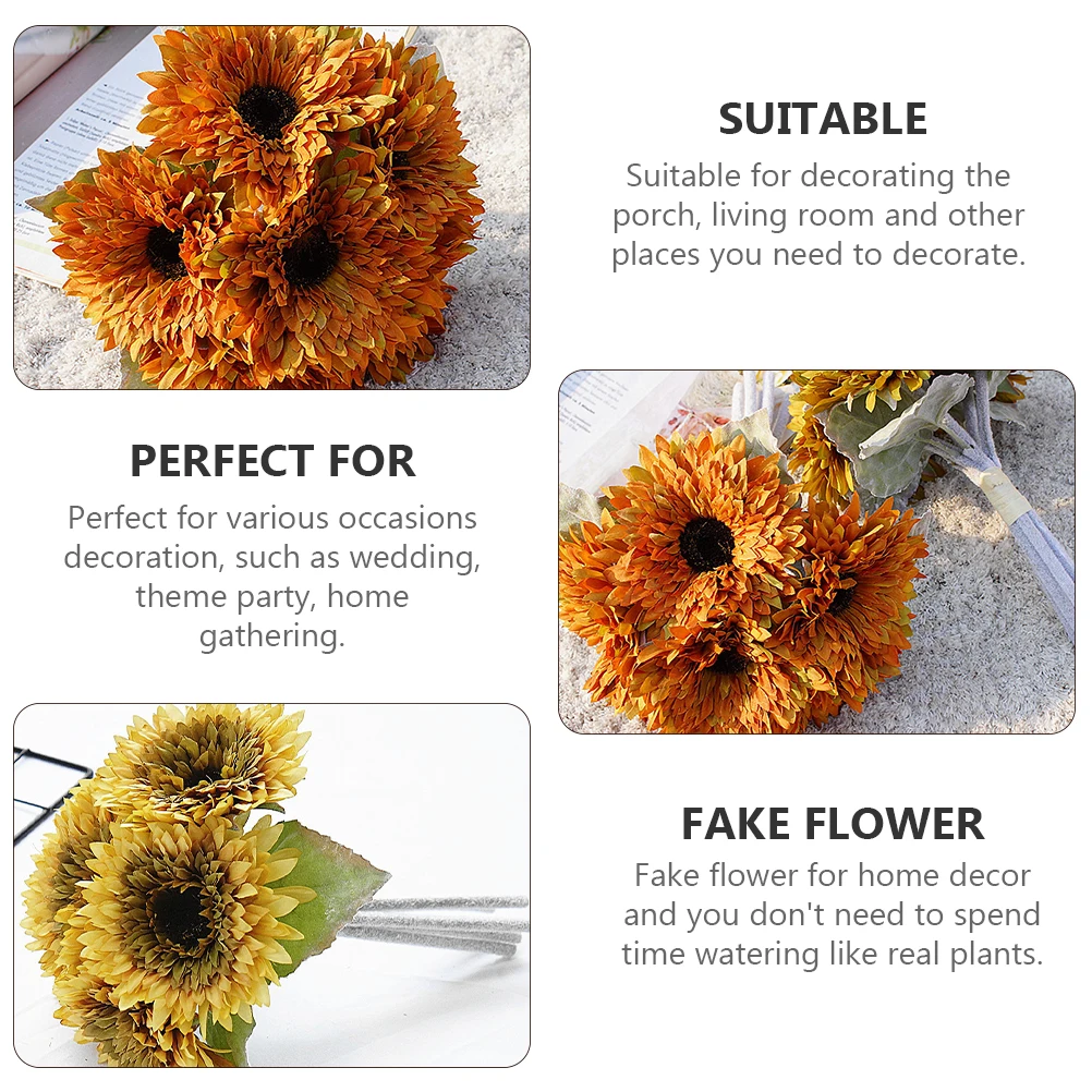 

Simulated Flower Table Flowers Bridal Bouquet Party Supply Emulation Simulation Ornament Floral Decorations Delicate