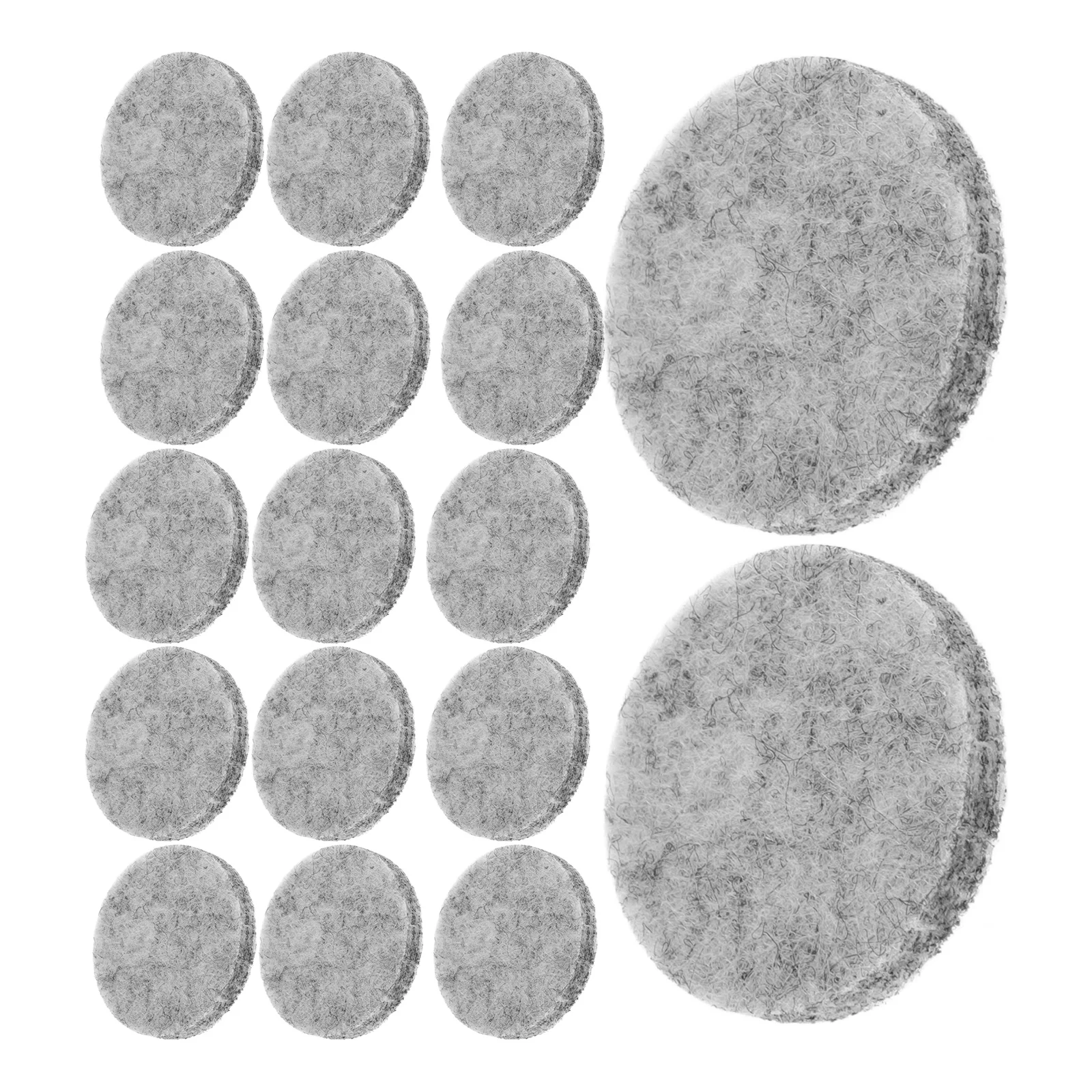 

100pcs Aromatherapy Cotton Pads 30MM Round Fiber Core Oil Diffuser Essential Necklace Accessories Refill Gray Long Scent