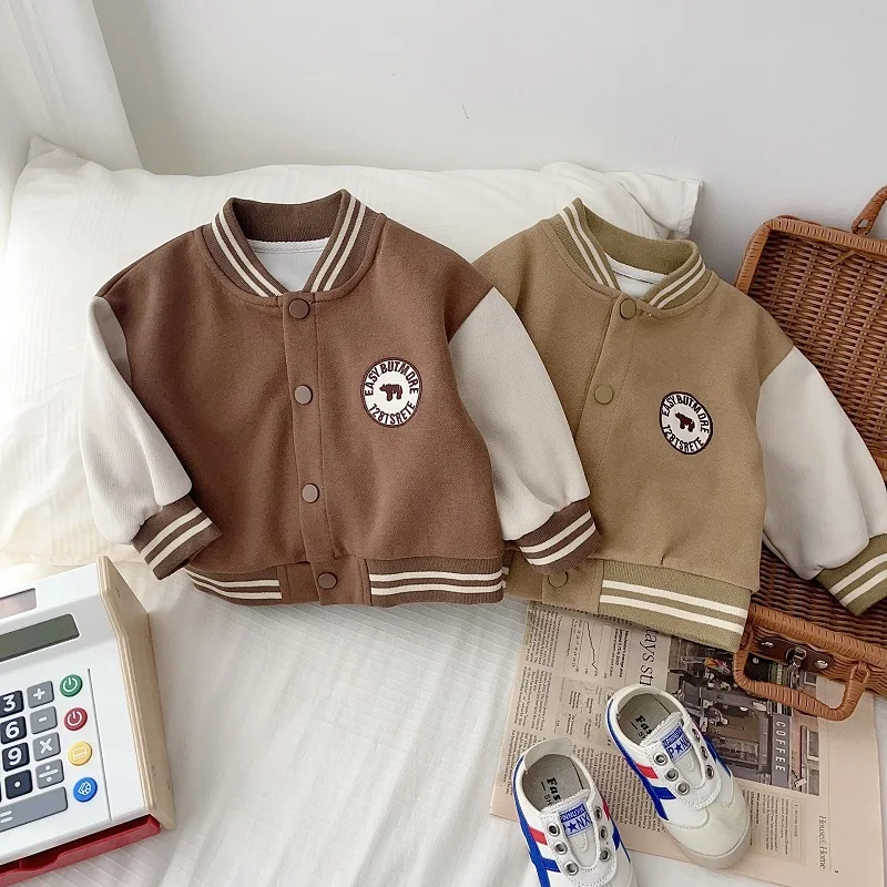 

Детская бейсбольная куртка с длинным рукавом, на возраст 0-5 лет