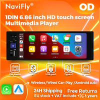 NaviFly 6.86 Inch 1Din MP5 Player Wireless Carplay Android Auto Stereo Car Radio Multimedia Player BT FM Receiver GPS Navigation