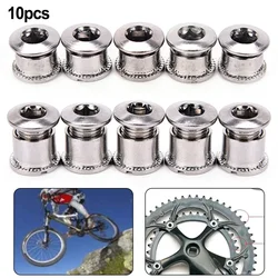 10Pcs Mountain Bike Chainring Screws Single/Double/Triple Bolts Stainless Steel Chainwheel Screws Nut Bike Accessories
