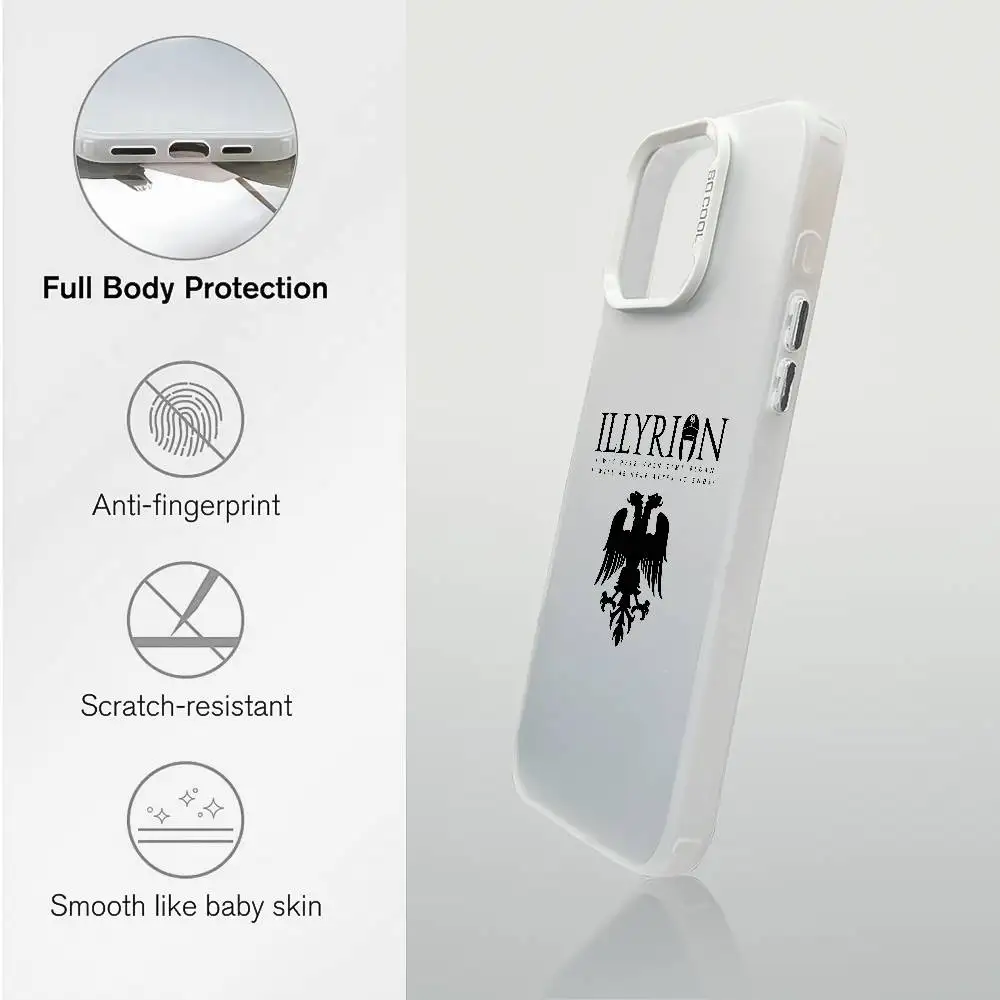 ألبانيا العلم شعار كول جراب هاتف آيفون 16 15 14 13 12 11 زائد برو ماكس متعدد الألوان أورورا الليزر للصدمات فوندا غطاء