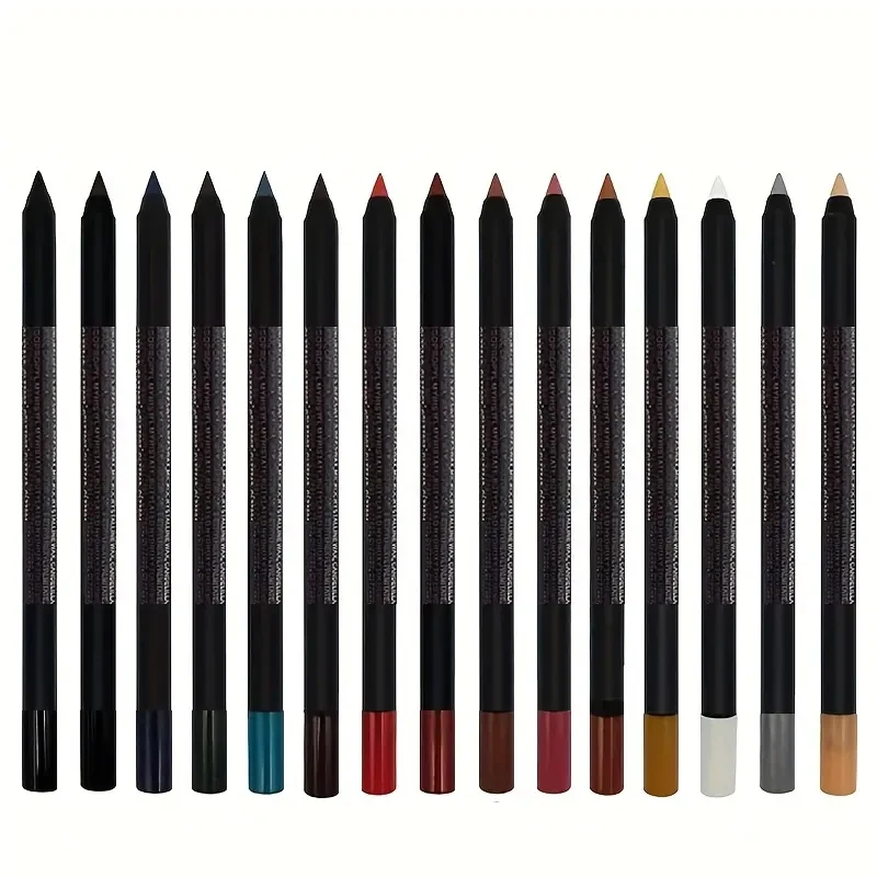 15 Colors Eyeliner Pencil , Multipurpose For Lip Liner Eyelid Eyeshadow Pencil, Waterproof Smudge Proof Pearly Eyeliner Gel Pen