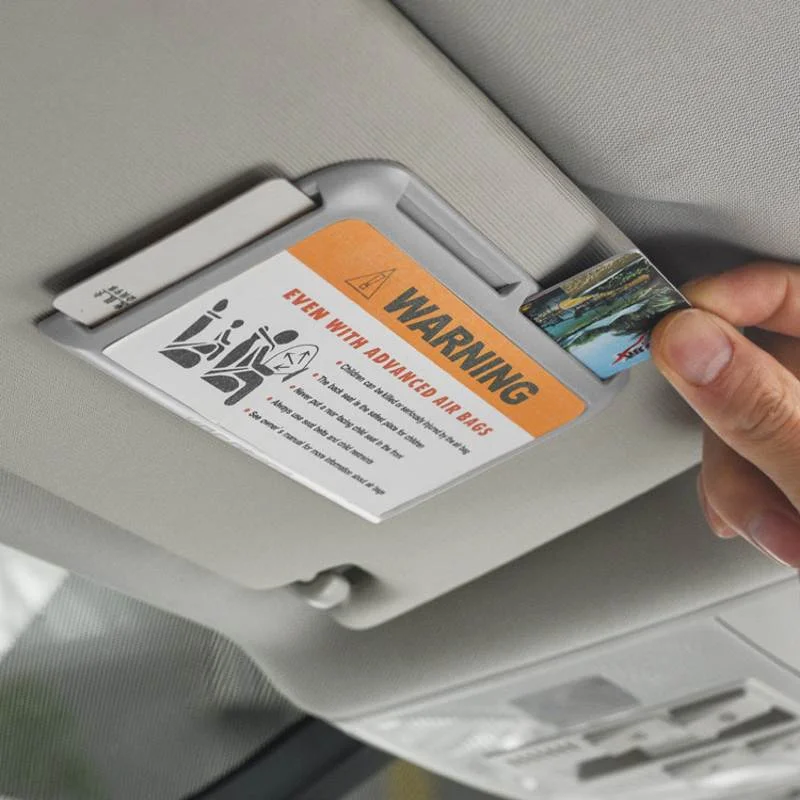 Upgrade Car Sun Visor Temporary Parking Card Holder with Phone Number Interior Card Organizer Pasting Box Card Storage Holder