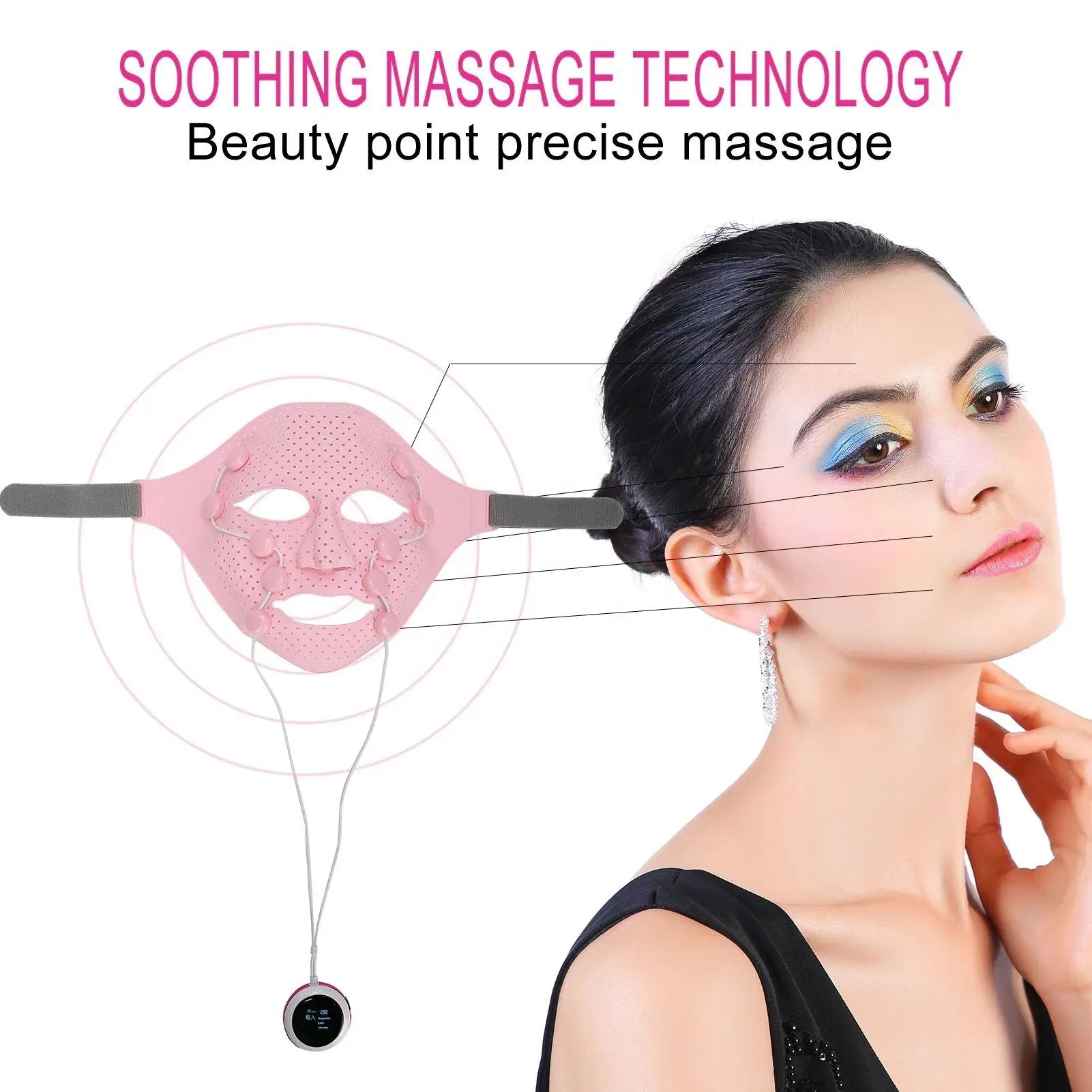 New Silicone Face Mask Electric V-shaped Face Lifting Massager Skin Rejuvenation Beauty Device