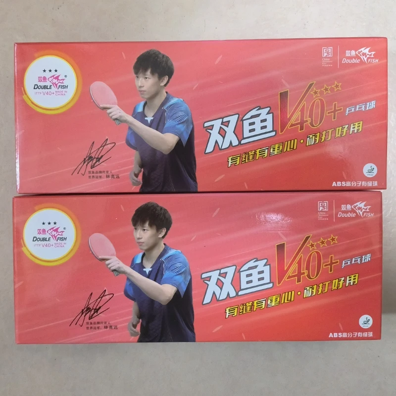 Double Fish Table Tennis Balls, ABS Polyurethane Balls, V40 +, 3 Stars, New Material, Wholesale, 20Balls Well