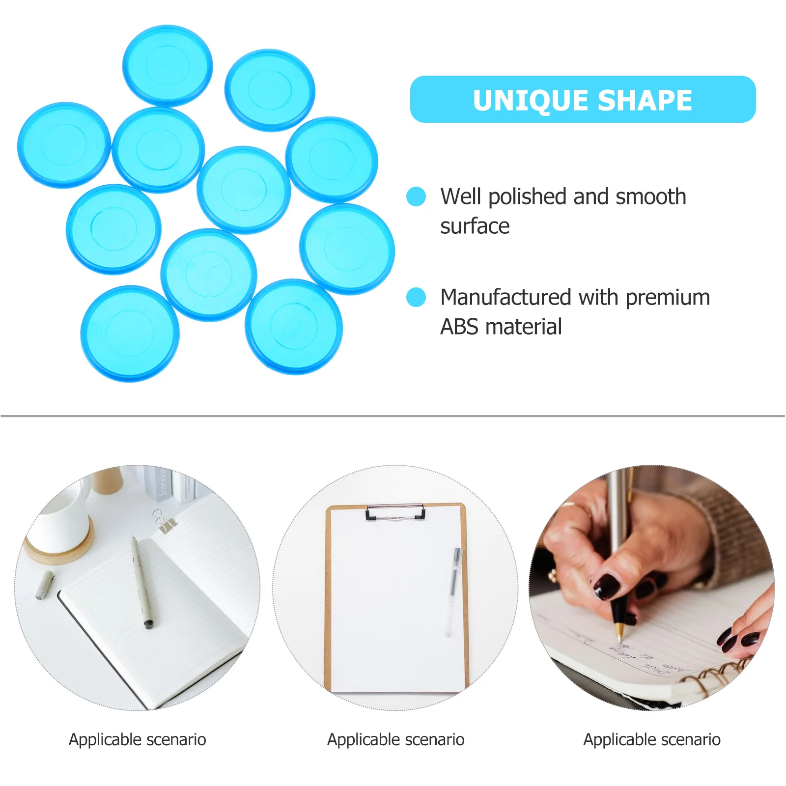 44Pcs Book Binder Ring Fine Details Smooth Surface Plastic Binding Discs for DIY Journal Planner Loose Leaf System