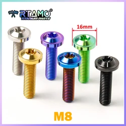 RTAMO Titanium Bolt M8X10/15/20/25/30/35/40/45/50/55/60/65/70/80/90 Torx Head for Motorcycle Riding Modification Fastener