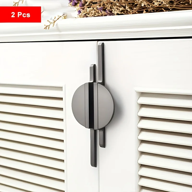 

Stylish Black Half Moon Cabinet Knobs - Polished Metal Drawer Knobs, 1 Pair