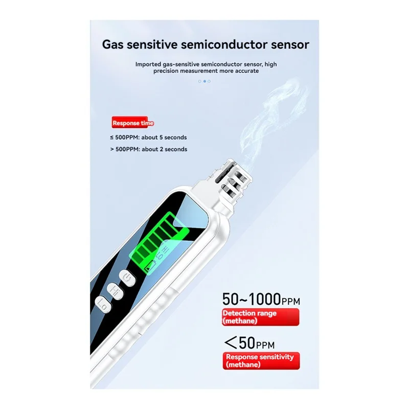 Detector de vazamento de gás portátil natureza detectores de gás metano hexano propano sniffer para casa/ao ar livre-AA80