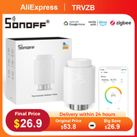 SONOFF TRV Zigbee Thermostatic Radiator Valve TRVZB Smart Temperature Control Support ZBMicro Alexa Google Smartthings ZHA MQTT