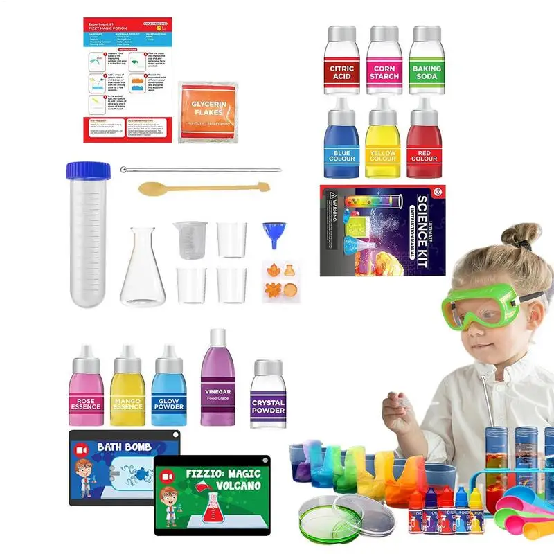 Children's Science Kits Kid Science Chemistry Kit Educational Lab Experiments Science Set Interactive STEM Projects Science Kit