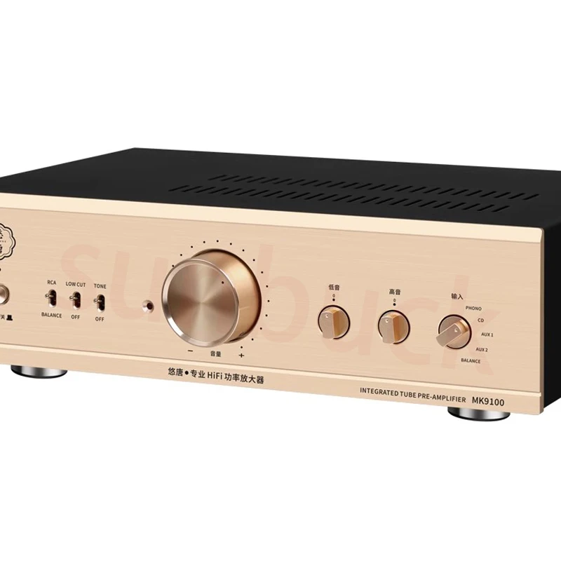 SUNBUCK MK9100 Preamplificatore valvolare HiFi Uscita bilanciata Preamplificatore di fascia alta Amplificatore Audio Tubo elettronico