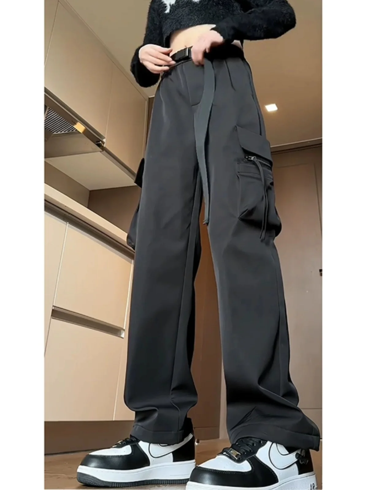 

Мужские зимние водонепроницаемые походные брюки Bla Fce с флисовой подкладкой, удлиненные, с эластичным поясом, повседневные, в стиле карго