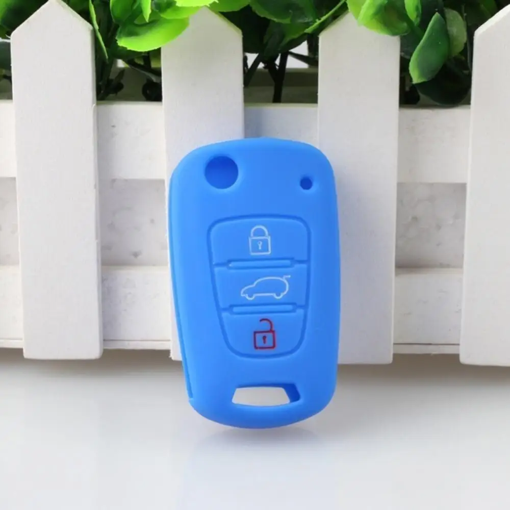 Silicone Car Key Flip Cover Case Remote Protector Bag Holder for I30 I35