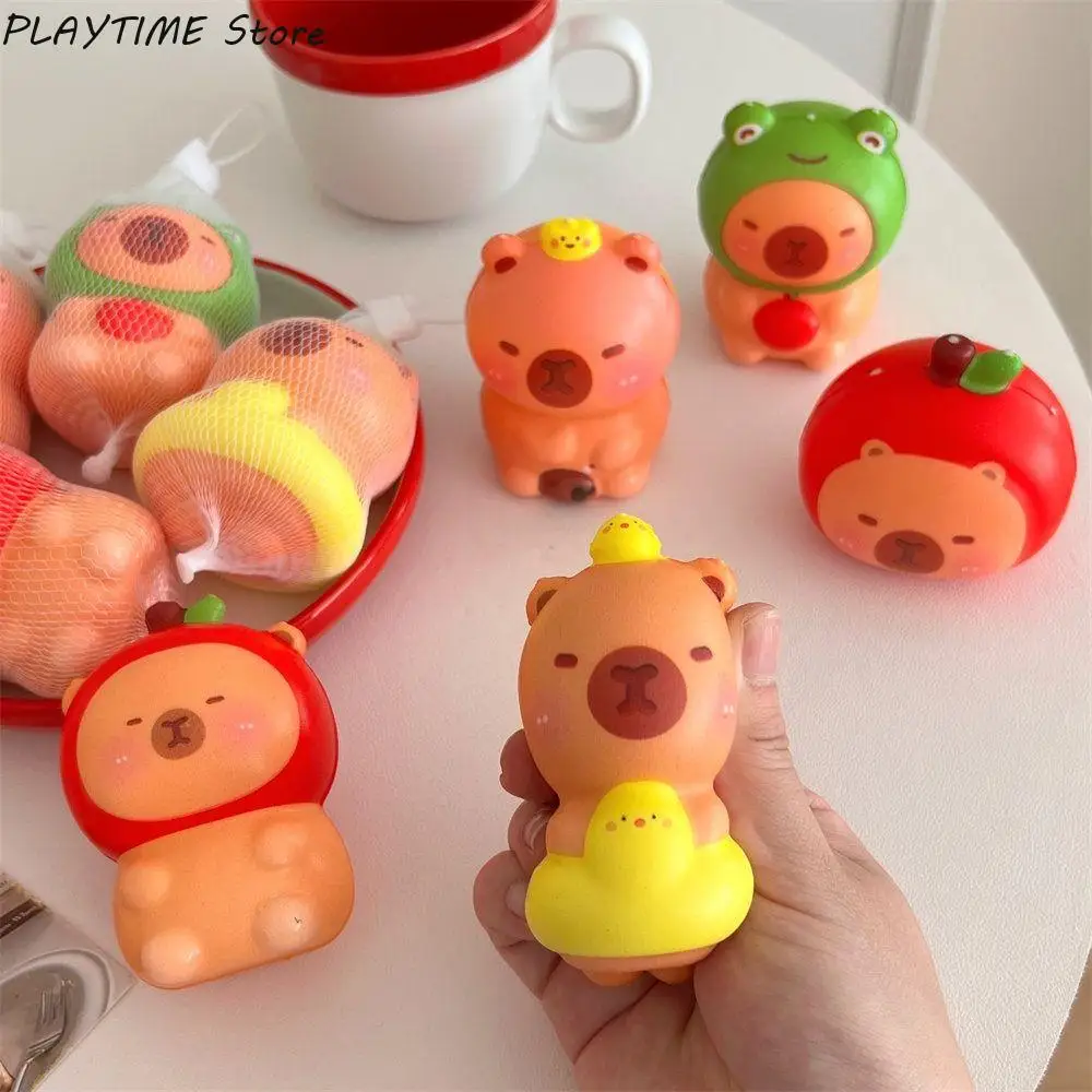 Capybara Squeeze Toy Cute Cartoon Fidget Toy Pinch Kneading Toy Decompression Toy Kid Party Favor