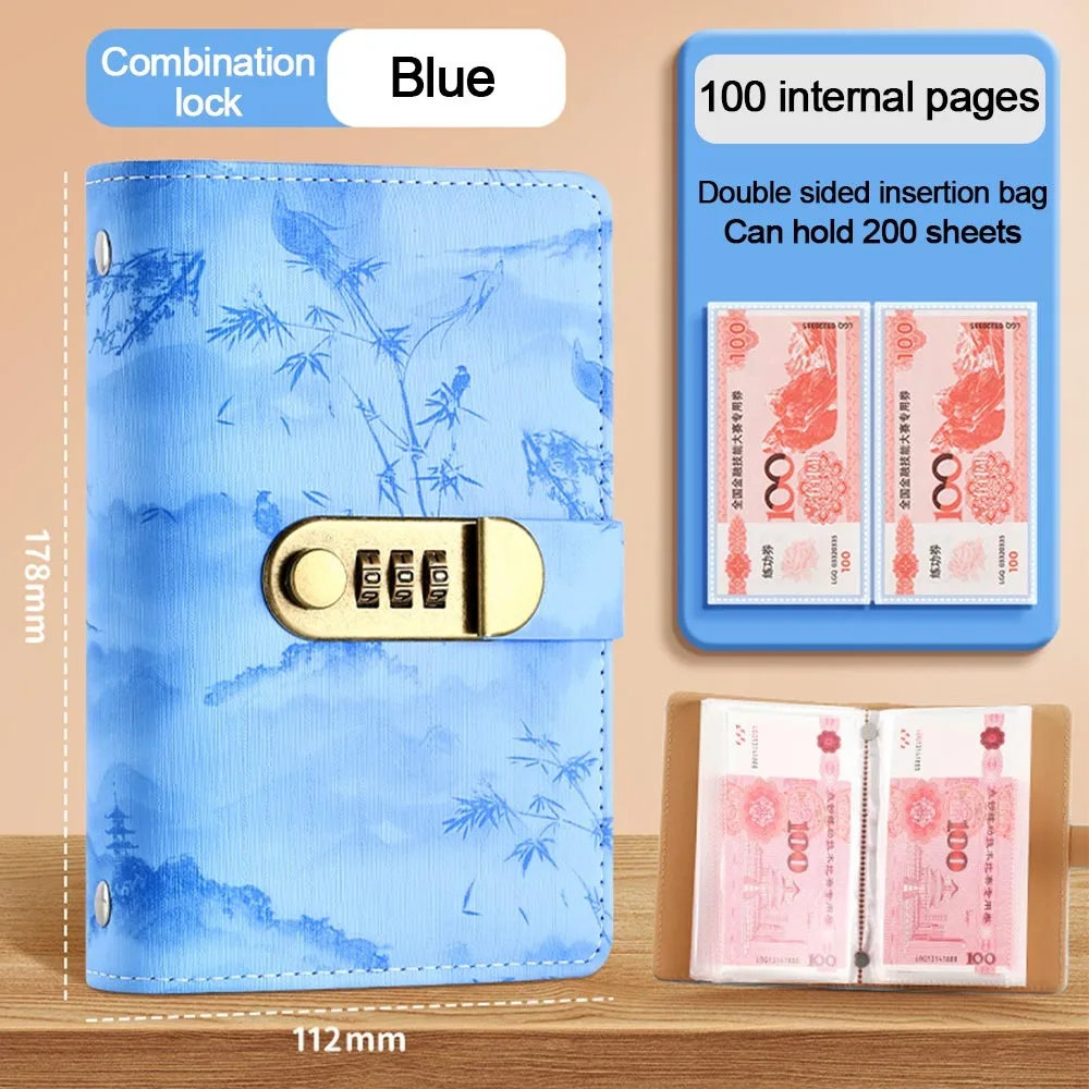 100 Envelopes Money Saving Challenge Save Money PU Mini Binder Savings Challenge Reusable Waterproof Savings Challenges Book