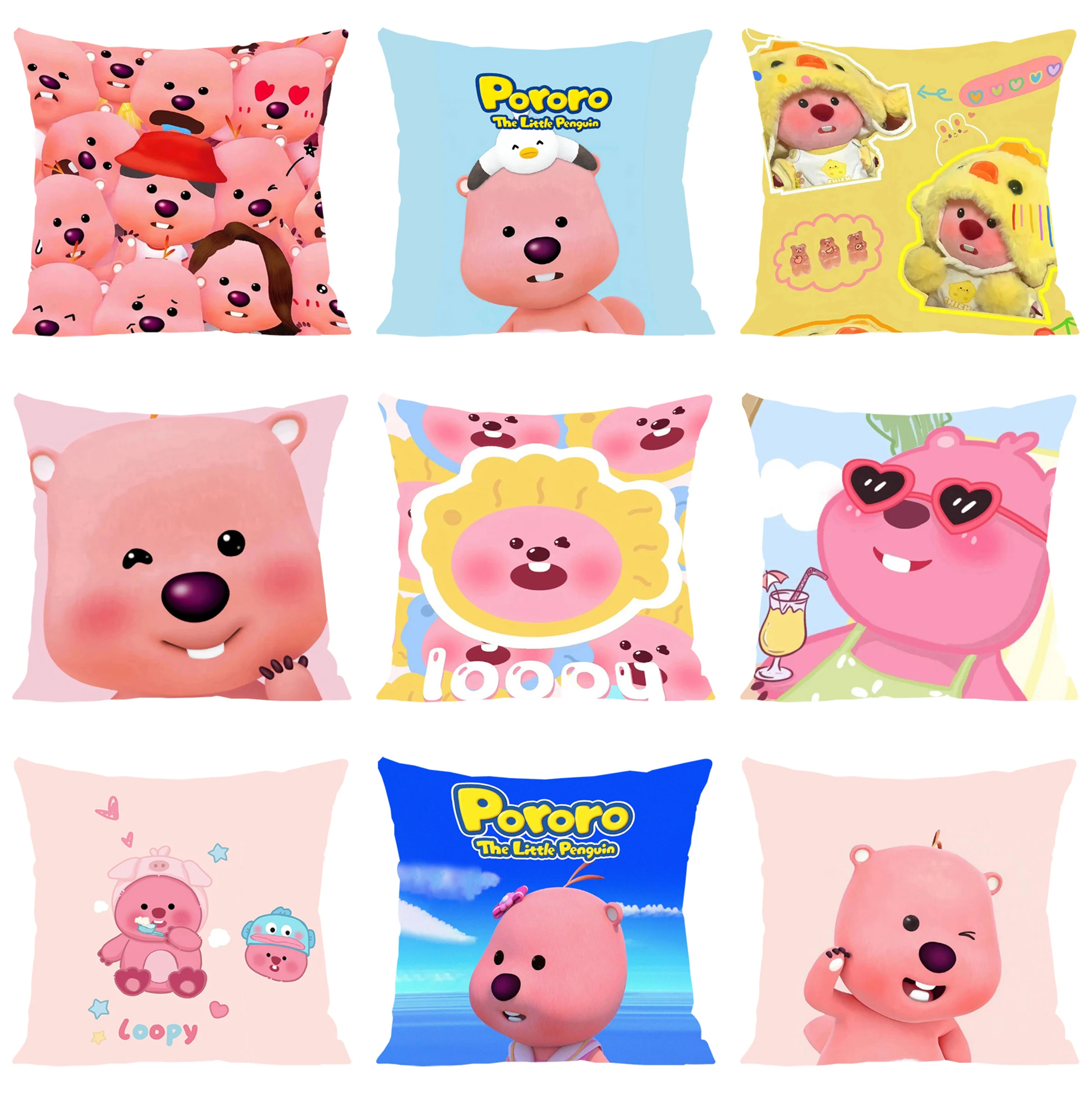 

Cute P-Pororo Home Decoration Pillowcases for Pillows 45x45 Cushion Cover Pillow Cases 45x45 Cushions Covers Pillowcase 40x40