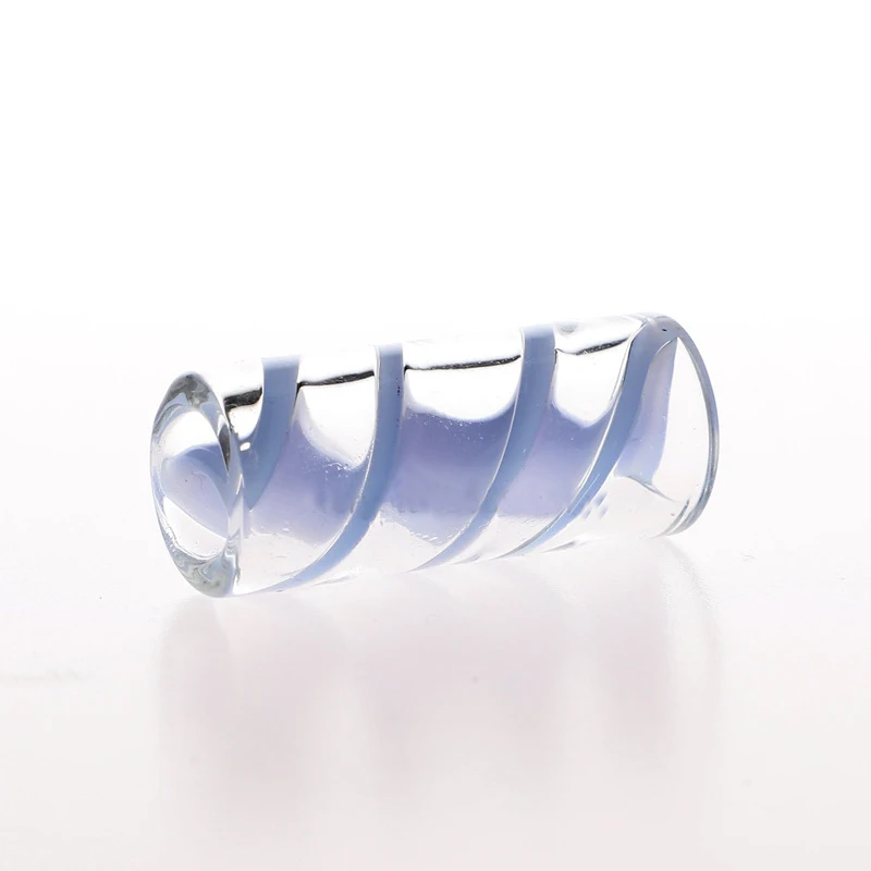 D12MM H30MM Stripe Color Mini Glass Cigaret Pipe Filter Tips Round Mouth for Dry Herb Tobacco Rolling Drip Thick Pyrex Mouthtip view 6