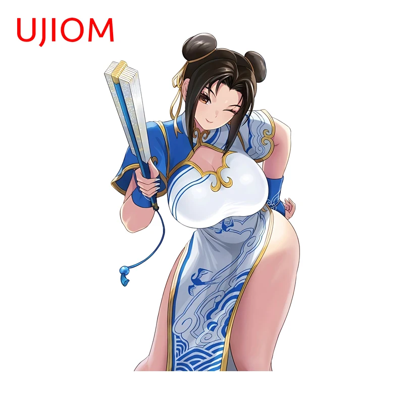 UJIOM Mai Shiranui Cosplay Chun Li - Adhesivo de vinilo decorativo para pared con diseño de personaje, para decoración divertida de la sala de estar
