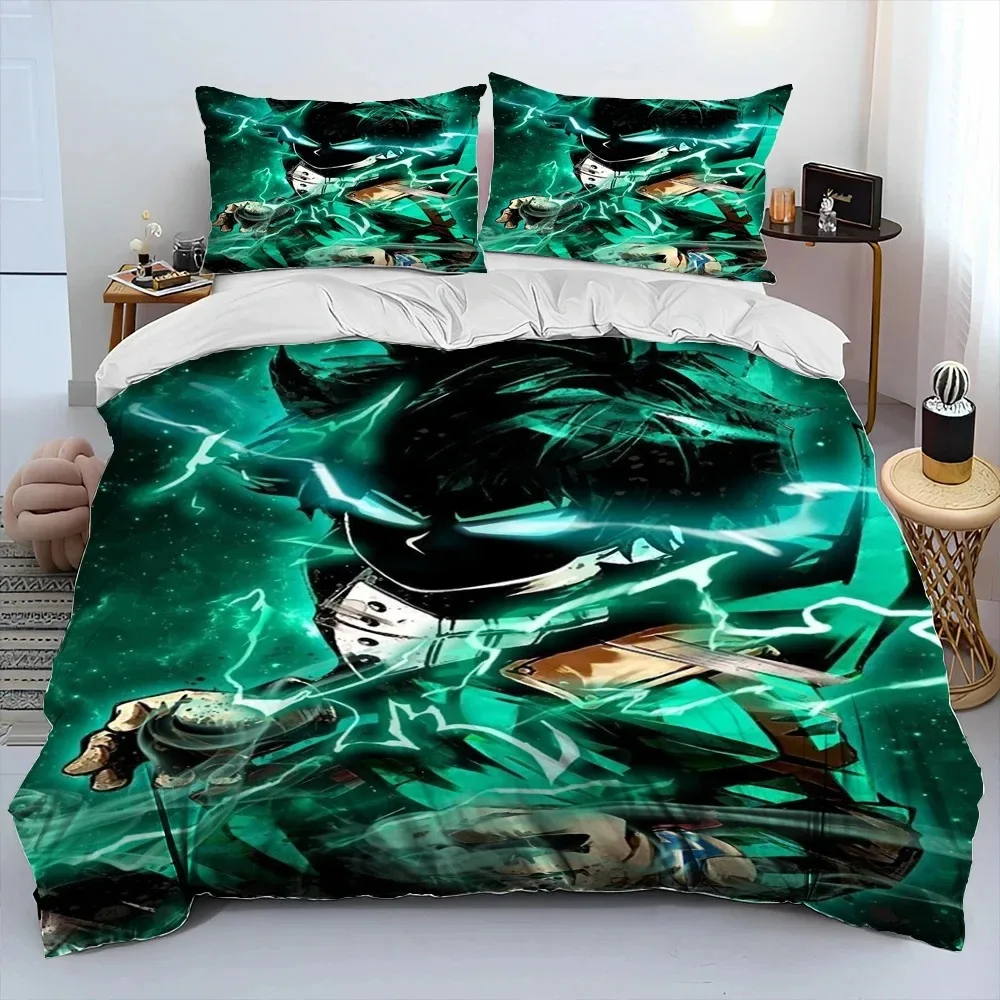 Anime My Hero Academia Izuku Deku Bedding Set Boys Girls Twin Queen Size Duvet Cover Pillowcase Bed Kids Adult