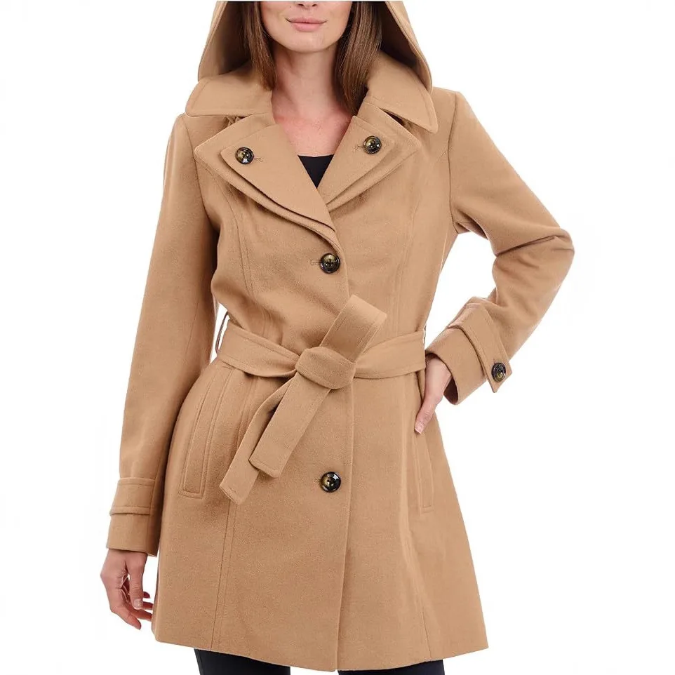 2025 Autumn Winter Women's Thickened  Blend Coat Mid Long Multi Button Overcoat Warm Outerwear