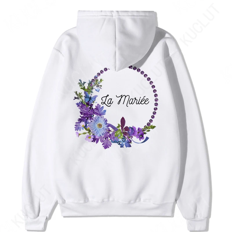 French Girl Single Farewell Hen Party Hooded Sweatshirts Future Bride Evjf Team Bride Pullover Hoodies Bridal Wedding Outerwears