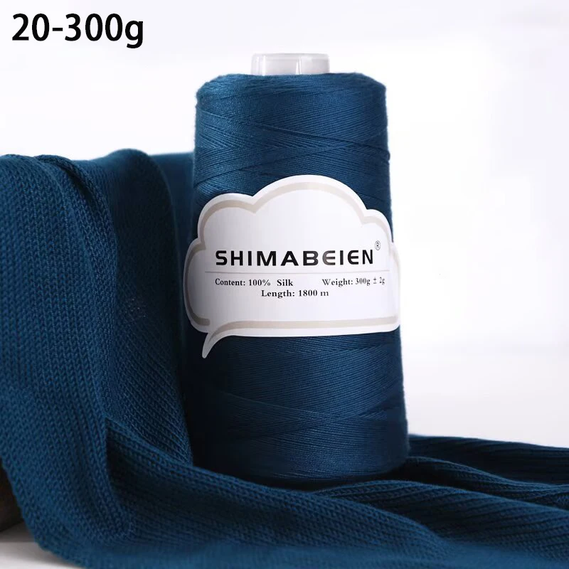 300g, Große Spule Seiden-Spitzengarn, Hochwertiges Komfortables Spitzengarn zum Stricken und Häkeln von Westen, Schals, Pullovern und Handarbeiten. Frühlings- und Sommer-Spitzengarn, weich, 300g