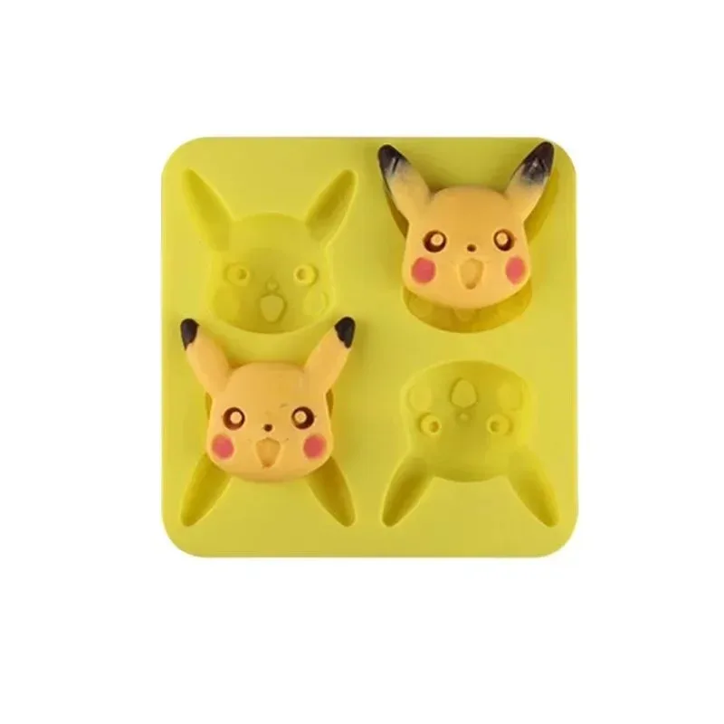 Nouveau moule en silicone Pikachu pour chocolat, pâtisserie, pain et gâteau, antiadhésif, pour cuisson DIY