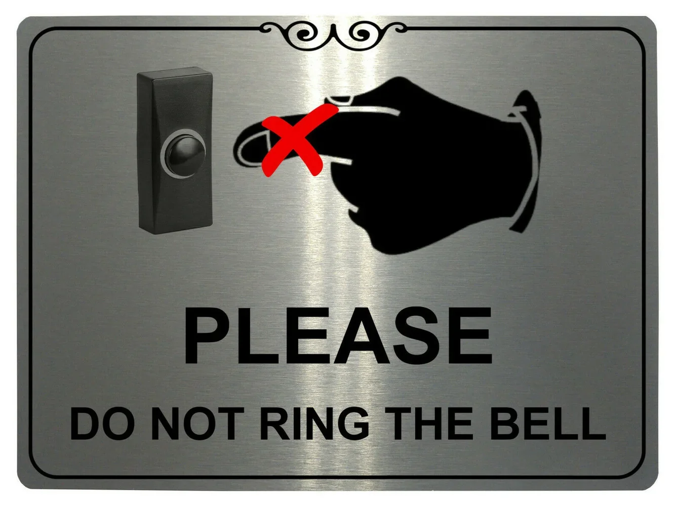 

Customized PLEASE DO NOT RING THE BELL Aluminum-plastic Composite Panel Plaque Sign House Vinyl Sticker