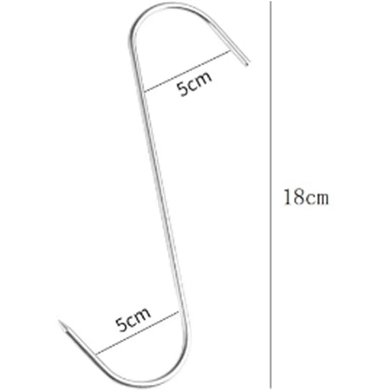 Ganci in acciaio inossidabile PB, strumento per gancio per carne per fumatori caldi e freddi, macellazione, caccia, pollo, barbecue, carne di maiale, salsiccia, 10 pezzi