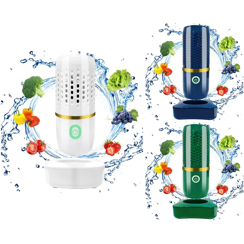 

Fruit Vegetable Washing Machine Rechargeable Cleaning Machine Forvegetables Andfruits Portable Mini Food Cleaner Blue