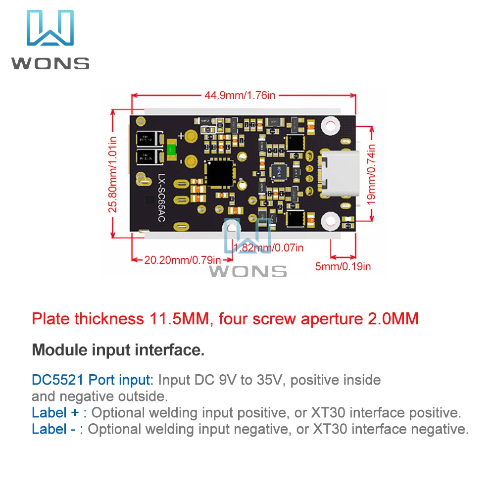 QC2.0 Fast Charge Module QC3.0 Desktop Charger Buck-Boost Three-Way Desktop Charger 100W PD2.0 PPS Full Protocol Charging Module