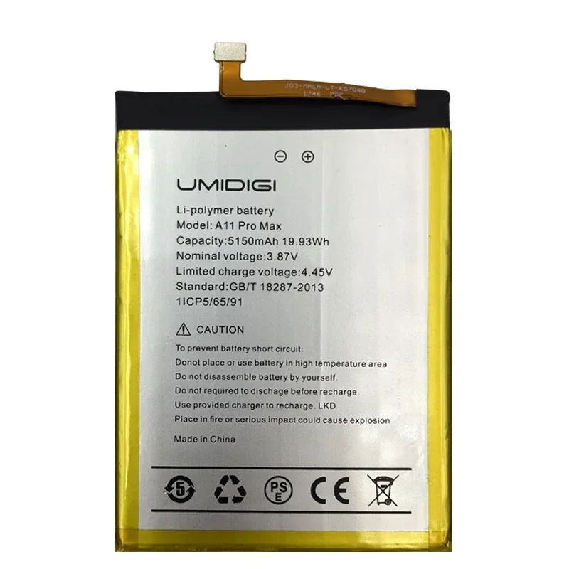 Fast Shipping 2025 Years 100% Original 5150mAh Replacement Battery For UMI Umidigi A11 Pro Max High Quality Batteries Bateria