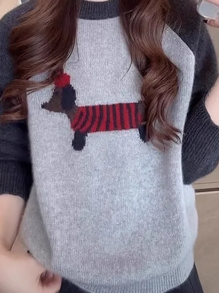 

Свободный вязаный свитер большого размера, мягкий, уютный, модный, ленивый, женский, повседневный, модный топ, корейский бренд, теплая осень-зима