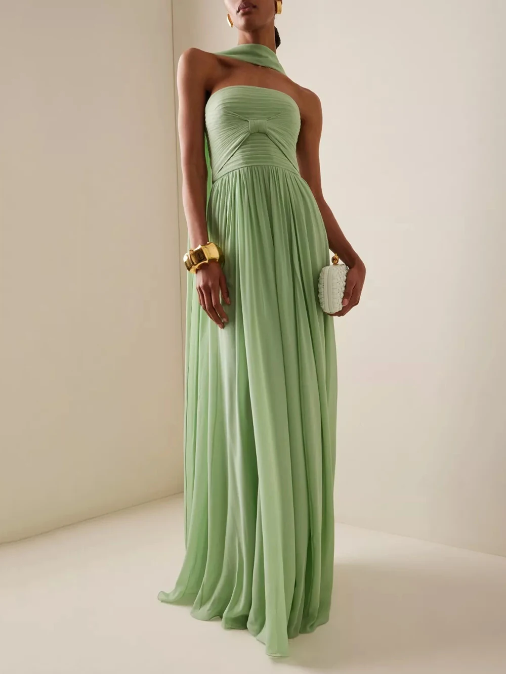 Modphy Solid Slim Bodycon Maxi Long Dress Women Strapless 2026 Summer Dress Ribbon Nightclub Sexy Party Dresses