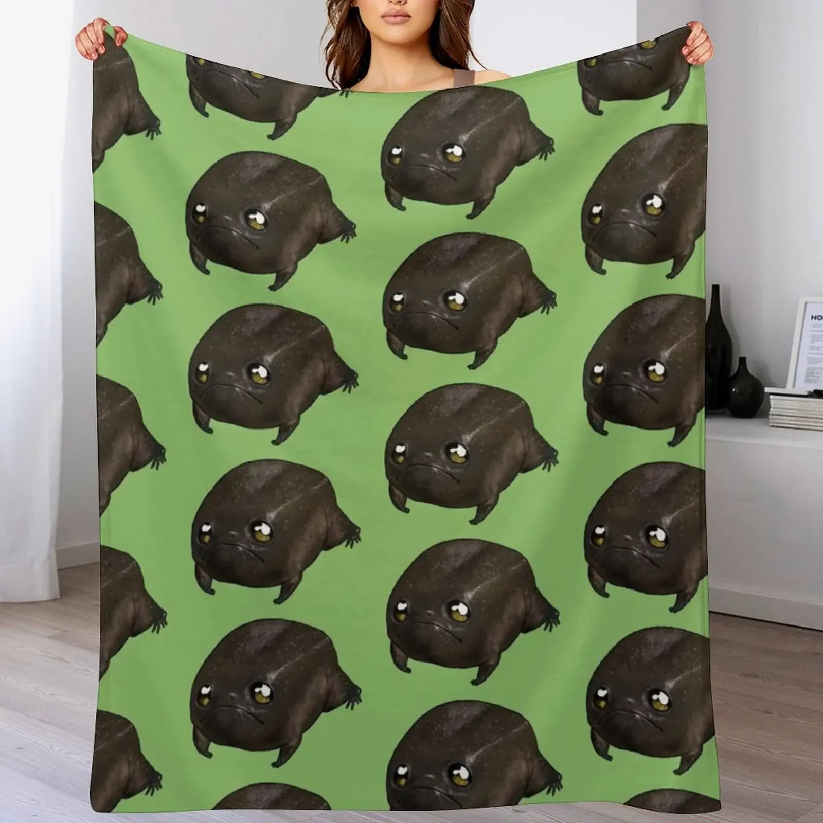 Black rain frog (Breviceps fuscus) Throw Blanket Travel Thermal Sofa wednesday Blankets