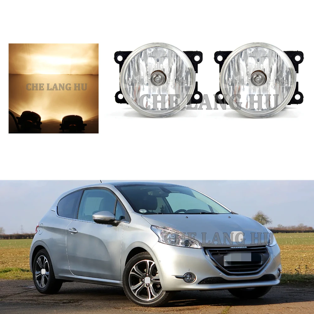 

For PEUGEOT 208 2012 2013 2014 2015 2016 2017 2018 2019 Front Bumper Fog Light Fog Lamp With Bulbs