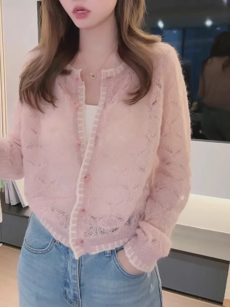 

Sweaters Jumpers Cardigans Womens Cardigan School Acryl Metallic Yarn Baggy Party Club Tight Glam Shiny SSoftling Flashy Evening