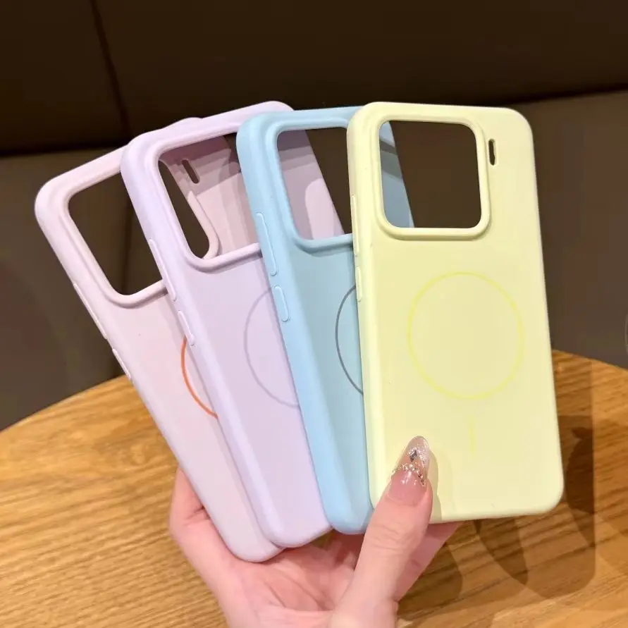 Candy Silikon Für Magsafe Fall Für Xiaomi 15 15S 14 13 Pro 14Pro 15Pro Magnetische Drahtlose Ladung Weiche stoßstange Fluoreszenz Abdeckung