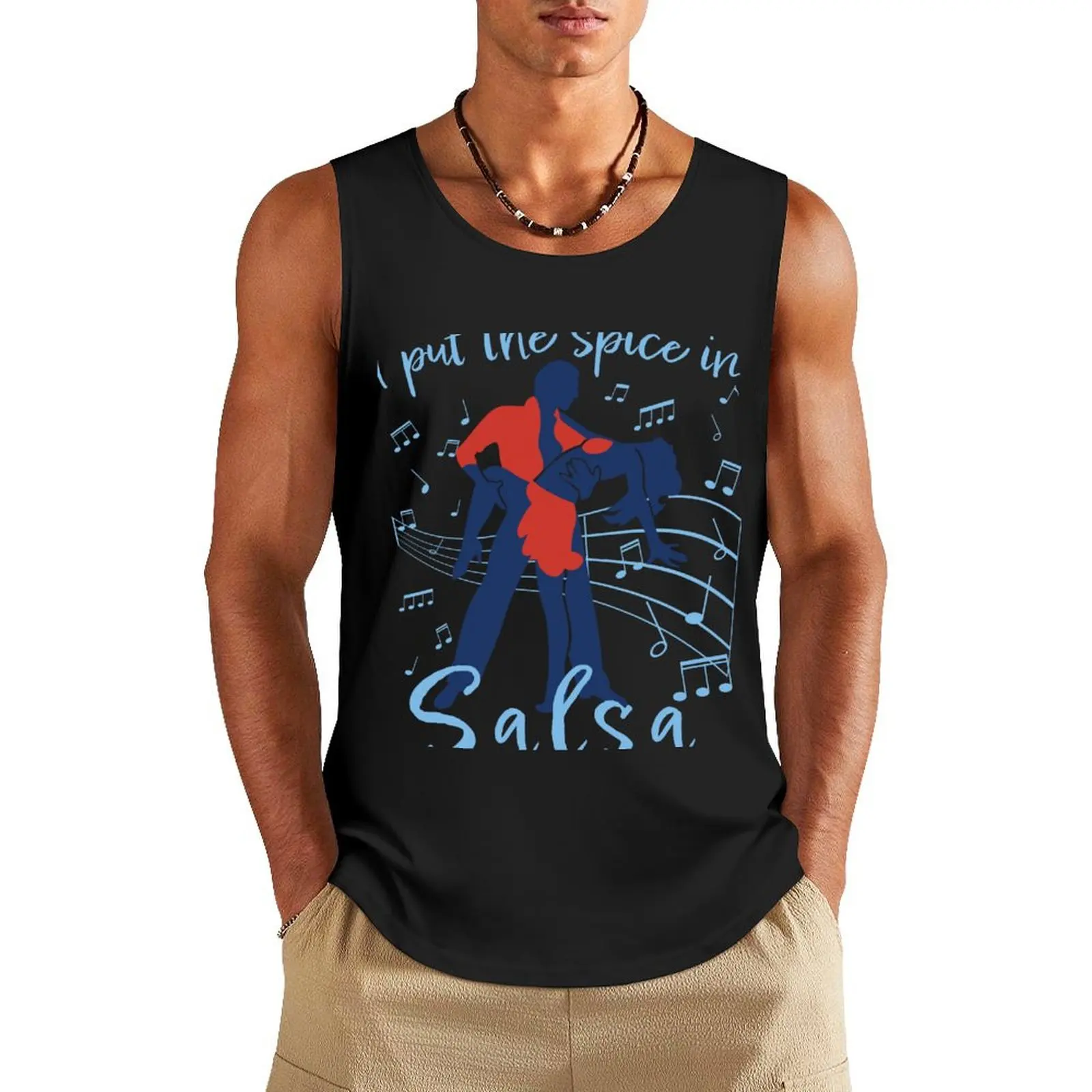 

Copy of I love salsa - Funny Jazz Gift Tank Top Vest for boy Man clothes for gym Men's fitness t-shirt Sports clothing