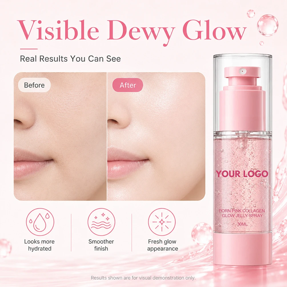 spray-gel-al-collagene-rosa-30ml-siero-in-gelatina-con-logo-personalizzato-idratante-leggero-a-lunga-durata-etichetta-privata-vendita-all'ingrosso