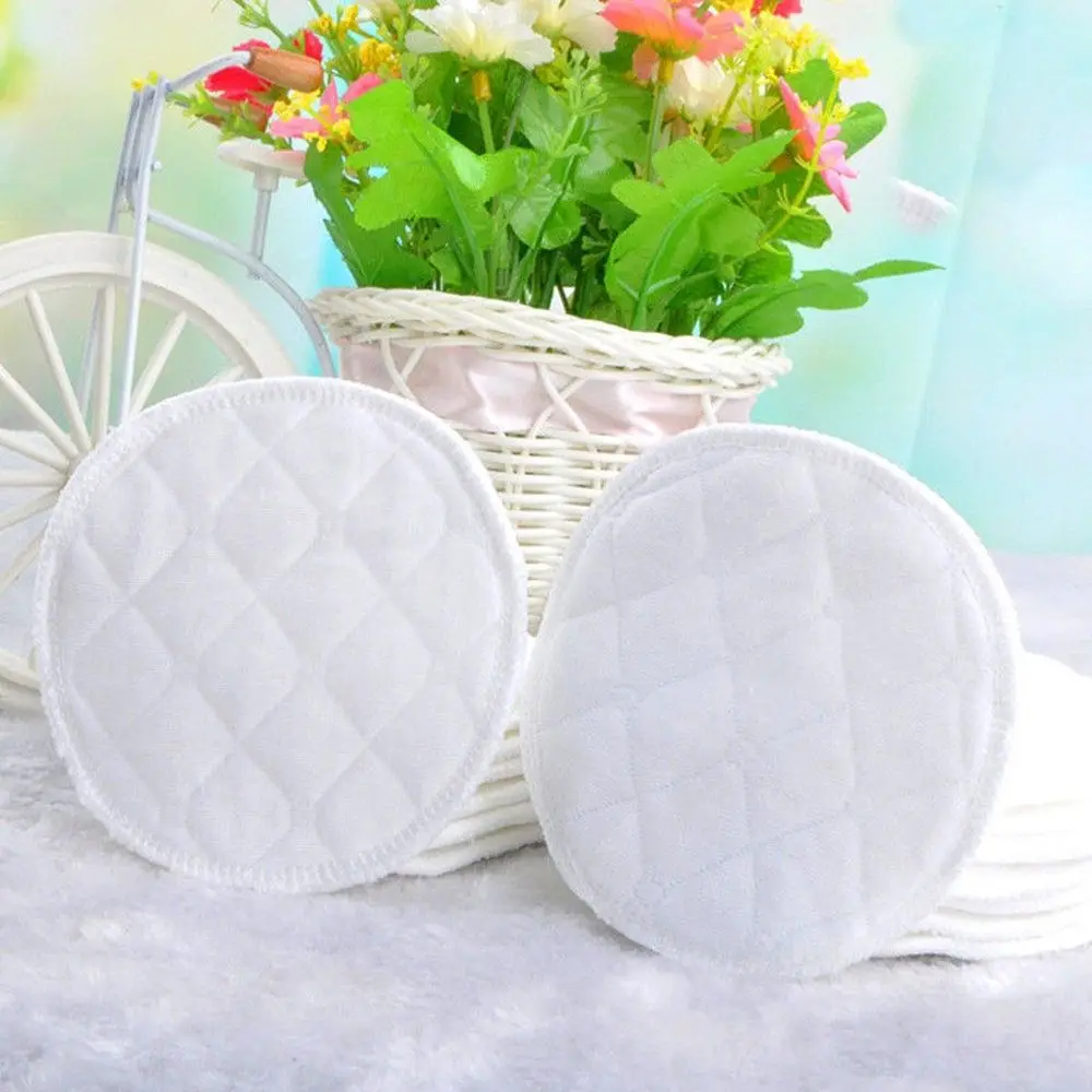 Hot Useful 12pcs Mammy Breastfeeding Absorbent Maternal Anti-overflow Ecological Cotton Reusable Nursing Washable Breast Pads